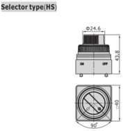 CM3HD05G CM3 SERIES DOUBLE SELECTOR TYPE<BR>COMPACT 3 WAY 2 POSITION N.C. , M5 PORTS GREEN SELECTOR,